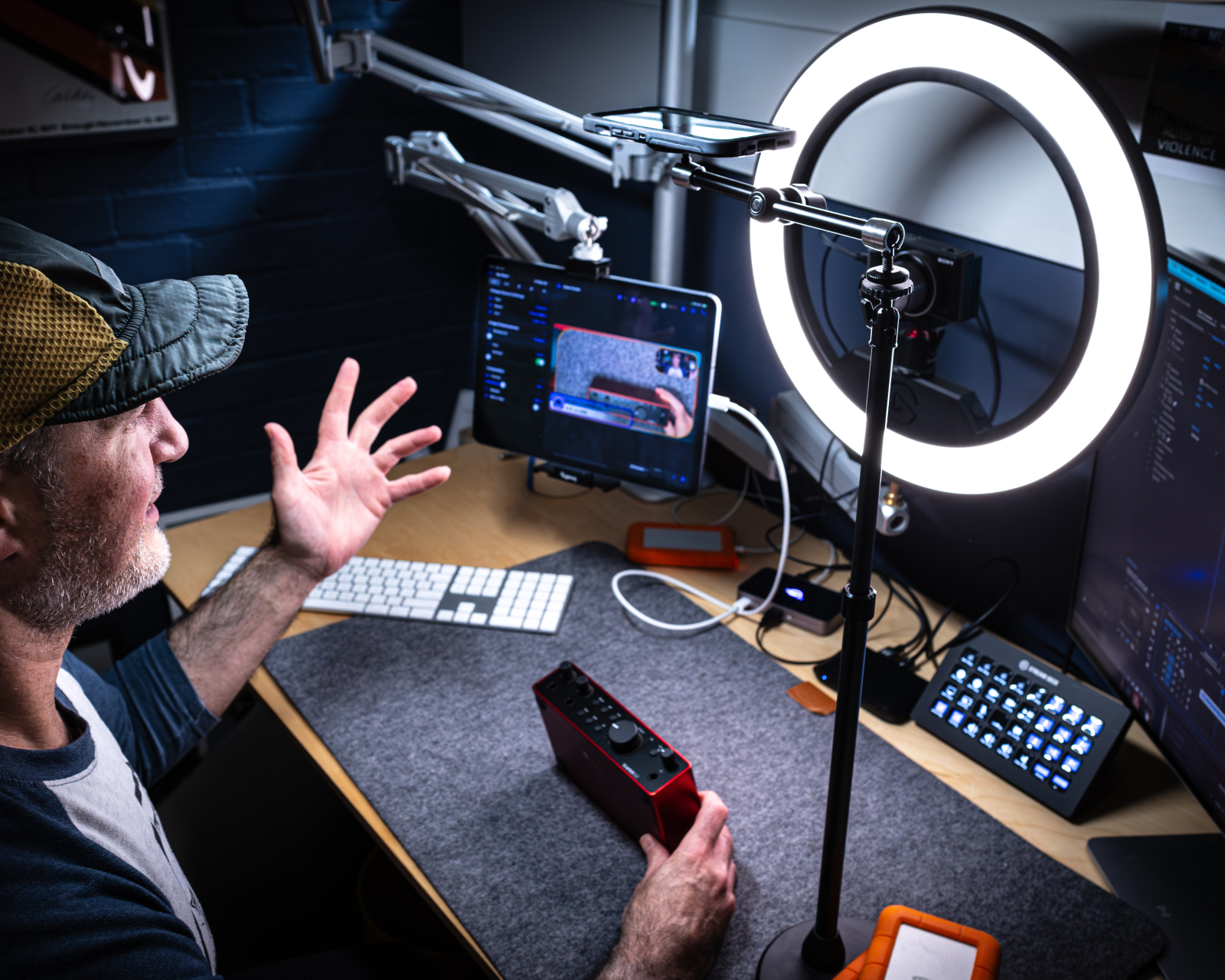Camo Studio for iPad in use with an iPhone and USB-C camera